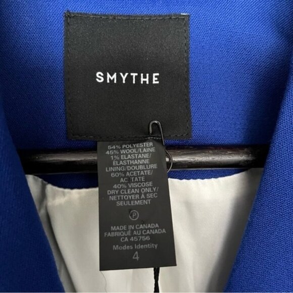 NWT Smythe Portrait Neck Blazer in Royal Blue Women Size 4 - Picture 6 of 9